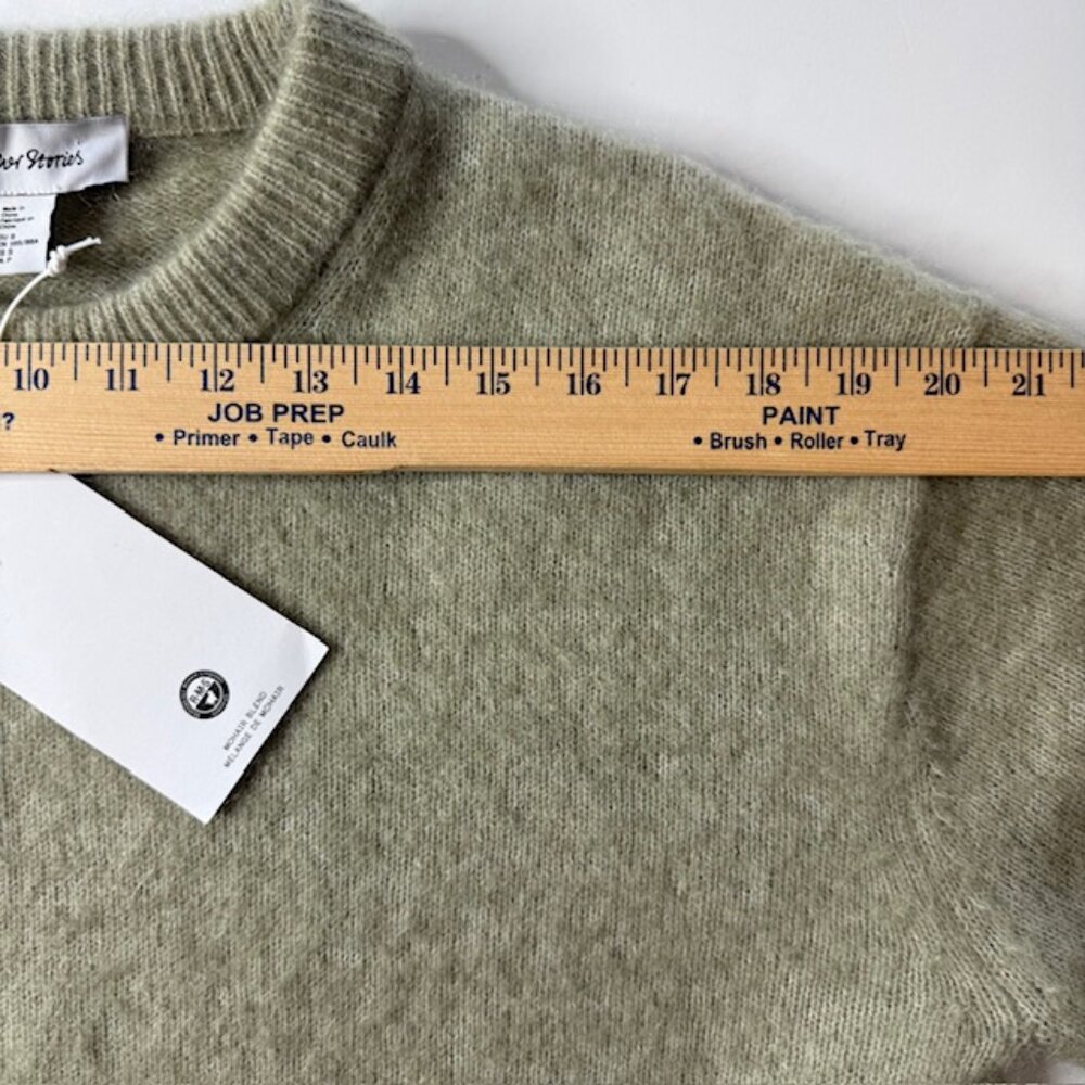 & Other Stories Mohair Wool Blend Sweater Size S Moss Green NWT Reg Retail $139 - Picture 6 of 13